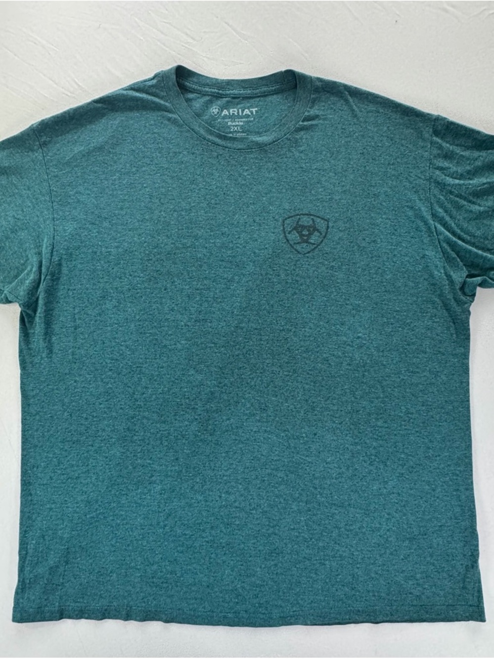 Ariat Land Of The Free Graphic T Shirt Mens 2XL Blue Green Buckle